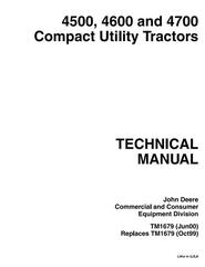 TM1679 - John Deere 4500, 4600, 4700 Compact Utility Tractors All Inclusive Technical Service Manual