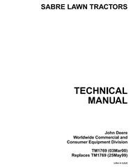 TM1769 - Sabre John Deere 1438,1538,1542, 15.538,15.542, 1642,1646,1742,1846,2046 Tractors Technical Manual
