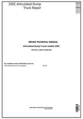 TM1786 - John Deere 250C Truck Articulated Dump Repair Technical Manual