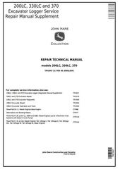 TM1847 - John Deere 200LC, 330LC and 370 Excavator Logger Service Repair Manual Supplement
