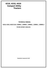 TM1985 - John Deere 4210, 4310, 4410 Compact Utility Tractor Diagnostic & Repair Technical Manual