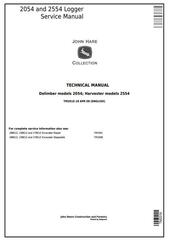TM2016 - John Deere 2054 Delimber and 2554 Harvester Logger Technical Service Manual