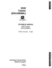 TM4301 - John Deere 2240 Utility Tractors Technical Service Manual