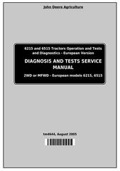 TM4644 - John Deere Tractors 6215 and 6515 (European) Diagnostic and Tests Service Manual