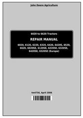 TM4750 - John Deere Tractors 6020, 6120, 6220, 6320, 6420, 6520, 6620 (S,SE) European models Repair Manual