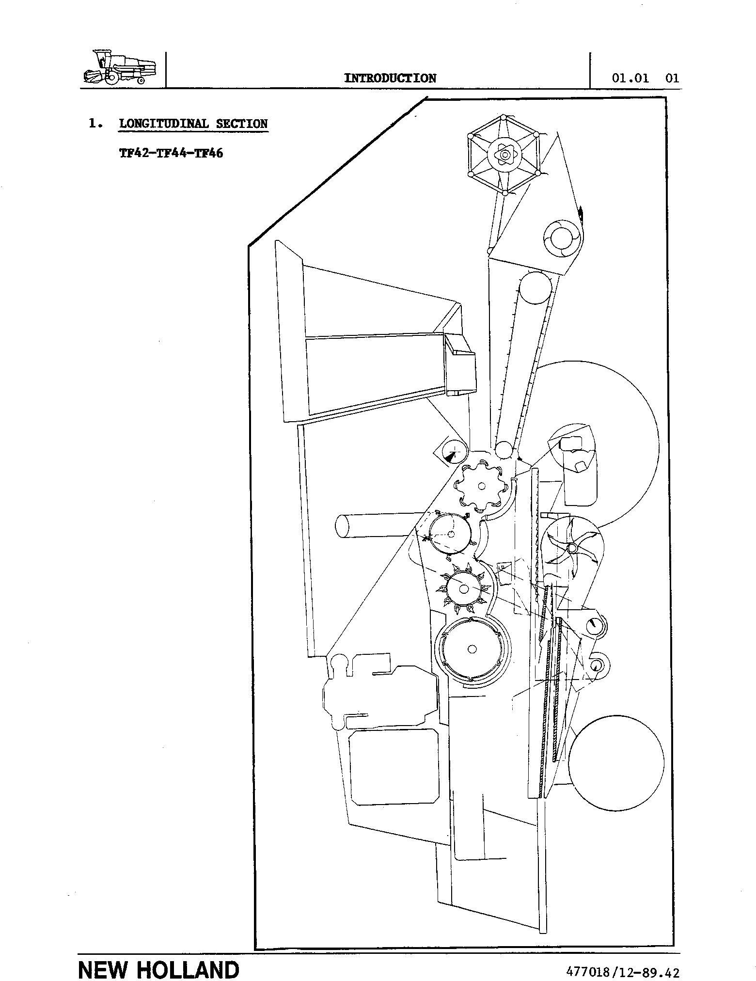 New Holland TX36, TX66, TX68 Combines (for TX66&TX68 Mechanical Info only) Service Manual - 2