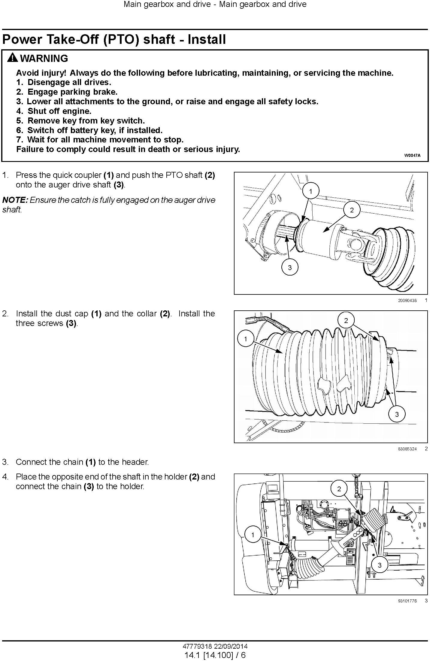 New Holland 790CP Pick-up Header Service Manual - 2