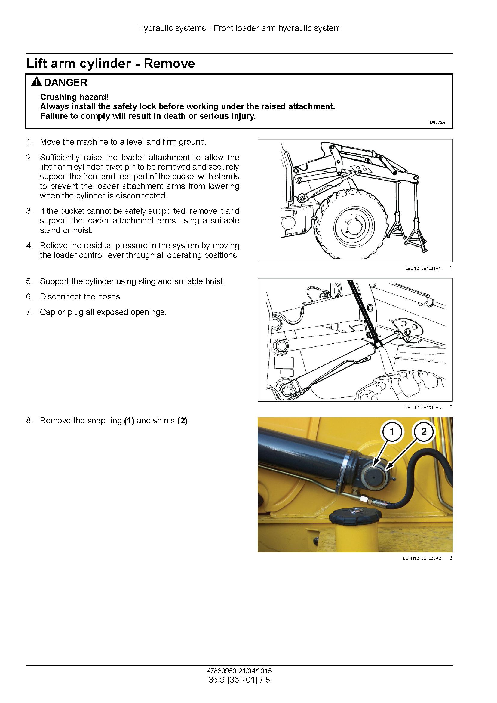 New Holland B95C, B95CTC, B110C Tier 4B (Final) Tractor Loader Backhoe Complete Service Manual - 3