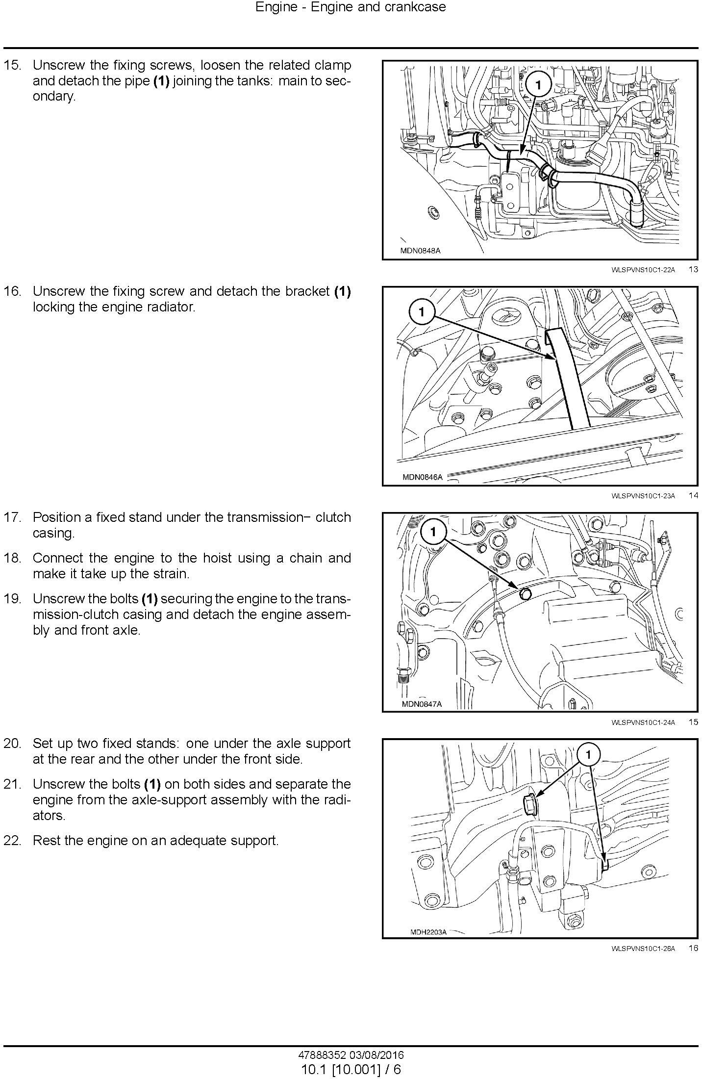 New Holland T4030V, T4040V Tractor Service Manual (Latin America ...