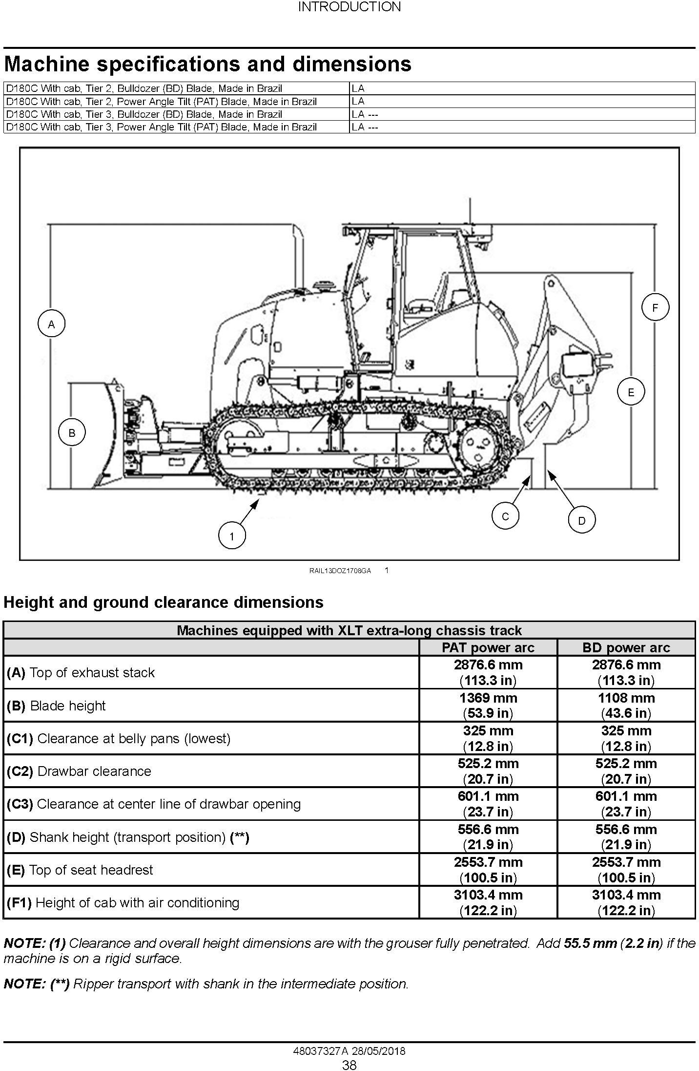 New Holland D180C Crawler Dozer Tier2 and Tier3 Service Manual (Made in Brazil) - 1