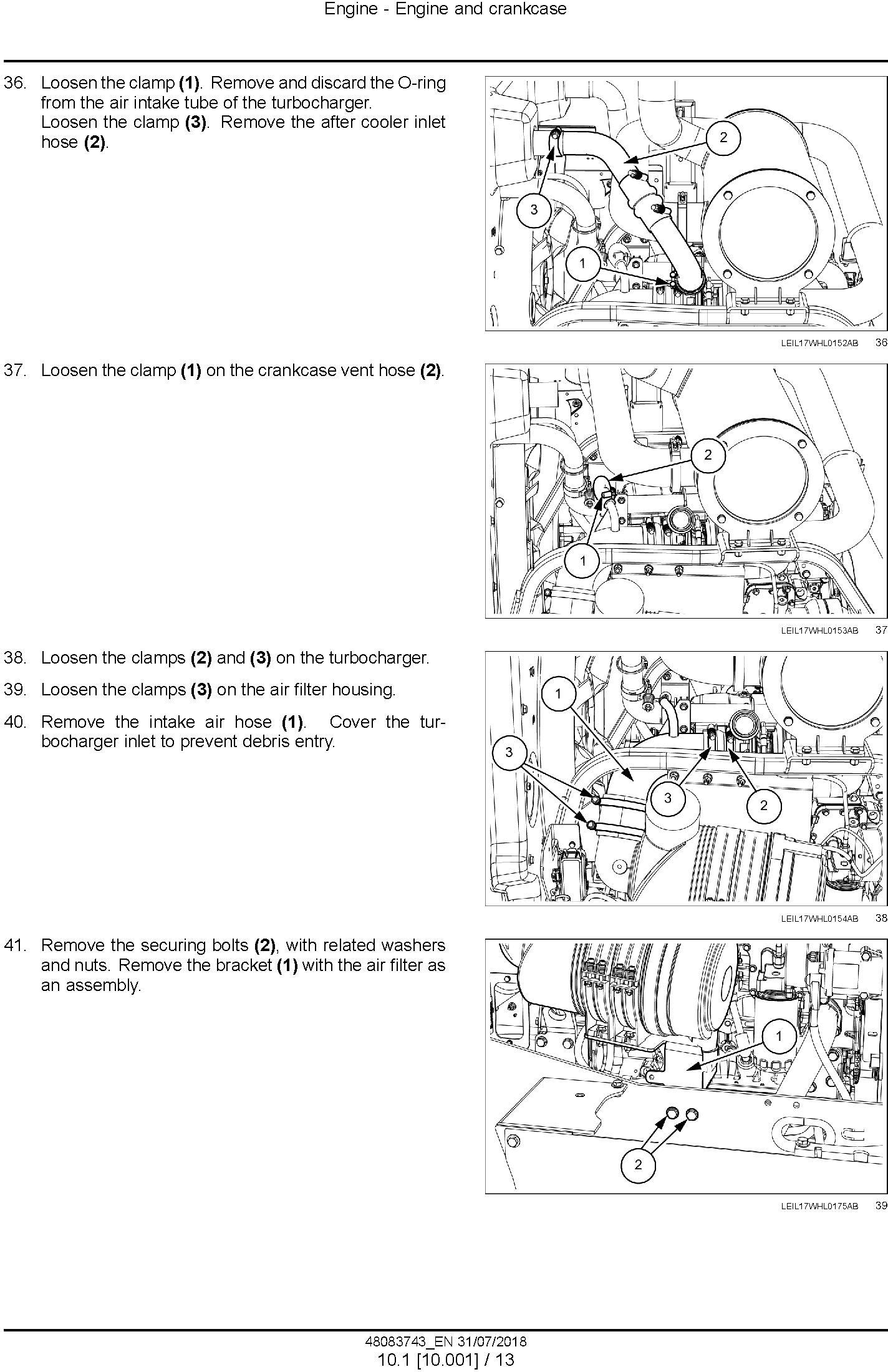 New Holland W110D Tier 2 Wheel Loader Service Manual / Deere Technical ...