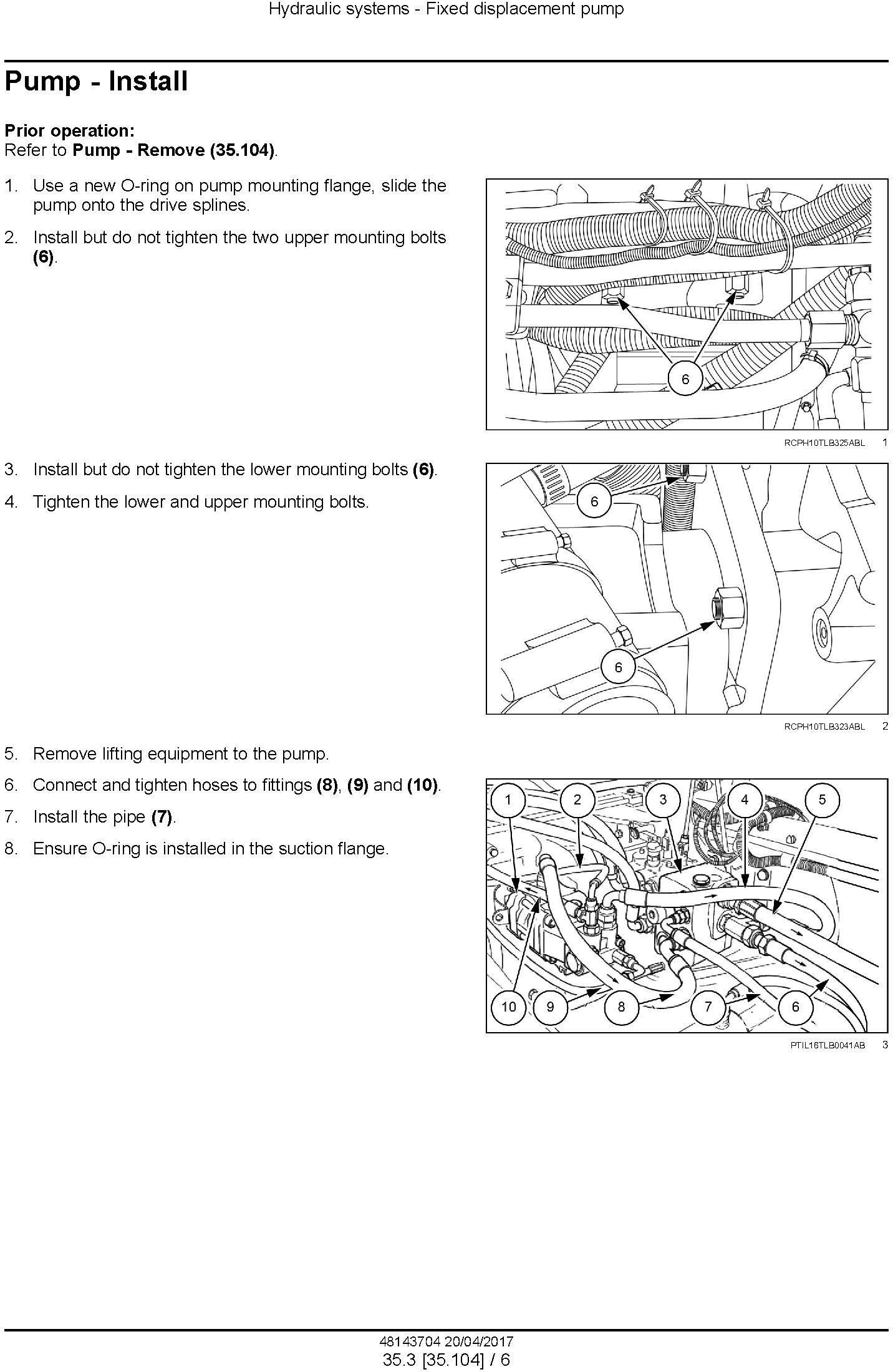 New Holland B80B Backhoe loader Service Manual / Deere Technical Manuals