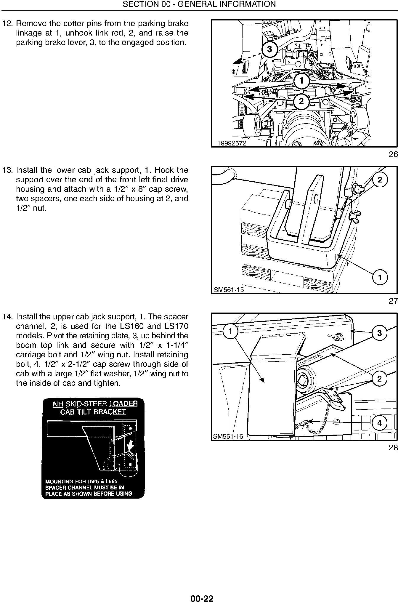 New Holland LS160, LS170 Skid Steer Loader Service Manual - 1