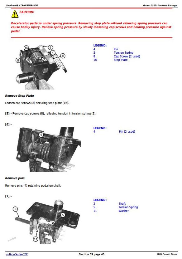 TM12295 - John Deere 700K Crawler Dozer (S.N. 217278-275435) Service Repair Technical Manual - 2