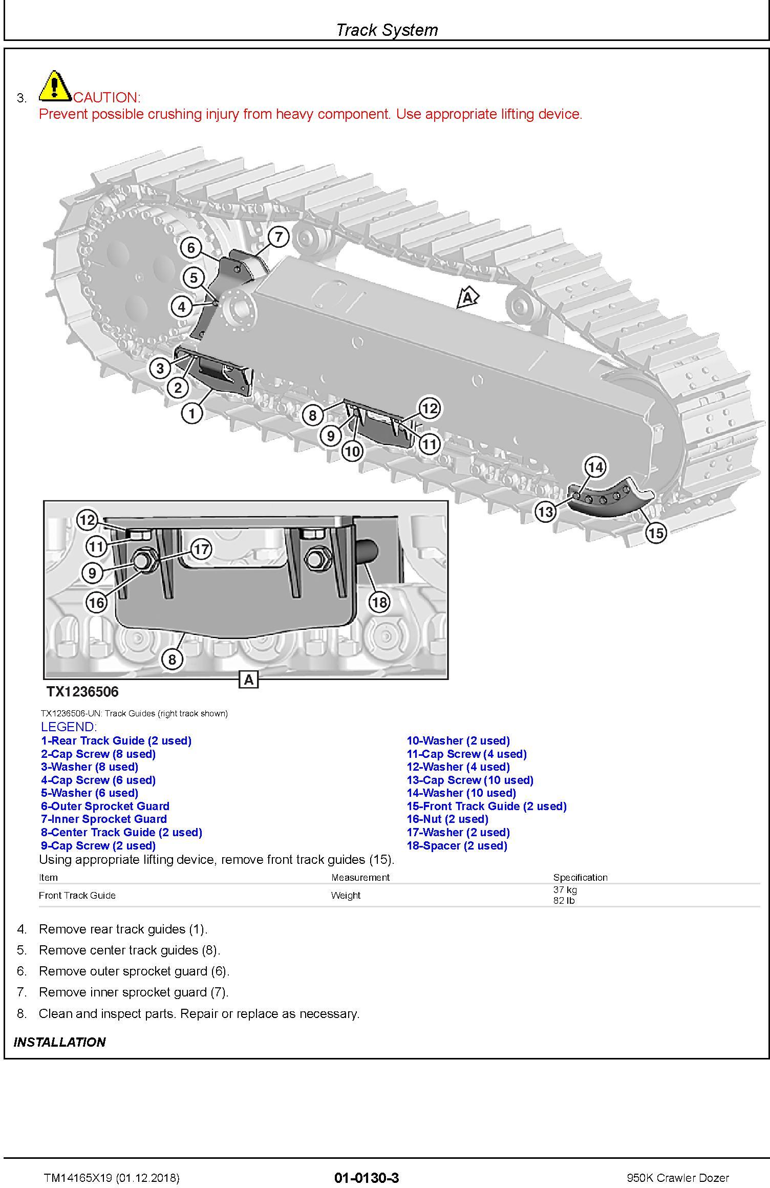 John Deere 950K (SN. F310401-338999) Crawler Dozer Service Repair Technical Manual (TM14165X19) - 1