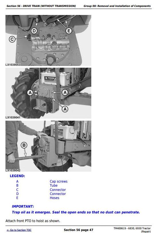 TM400619 - John Deere Tractors 6830, 6930 (European) Service Repair Technical Manual - 3