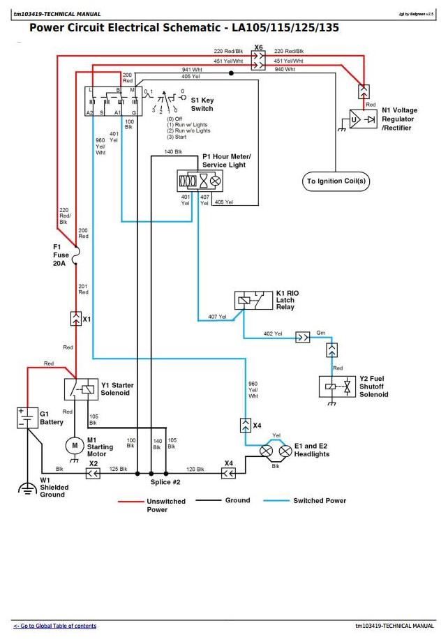 John Deere 314 Wiring Diagram from www.deeremanuals.com