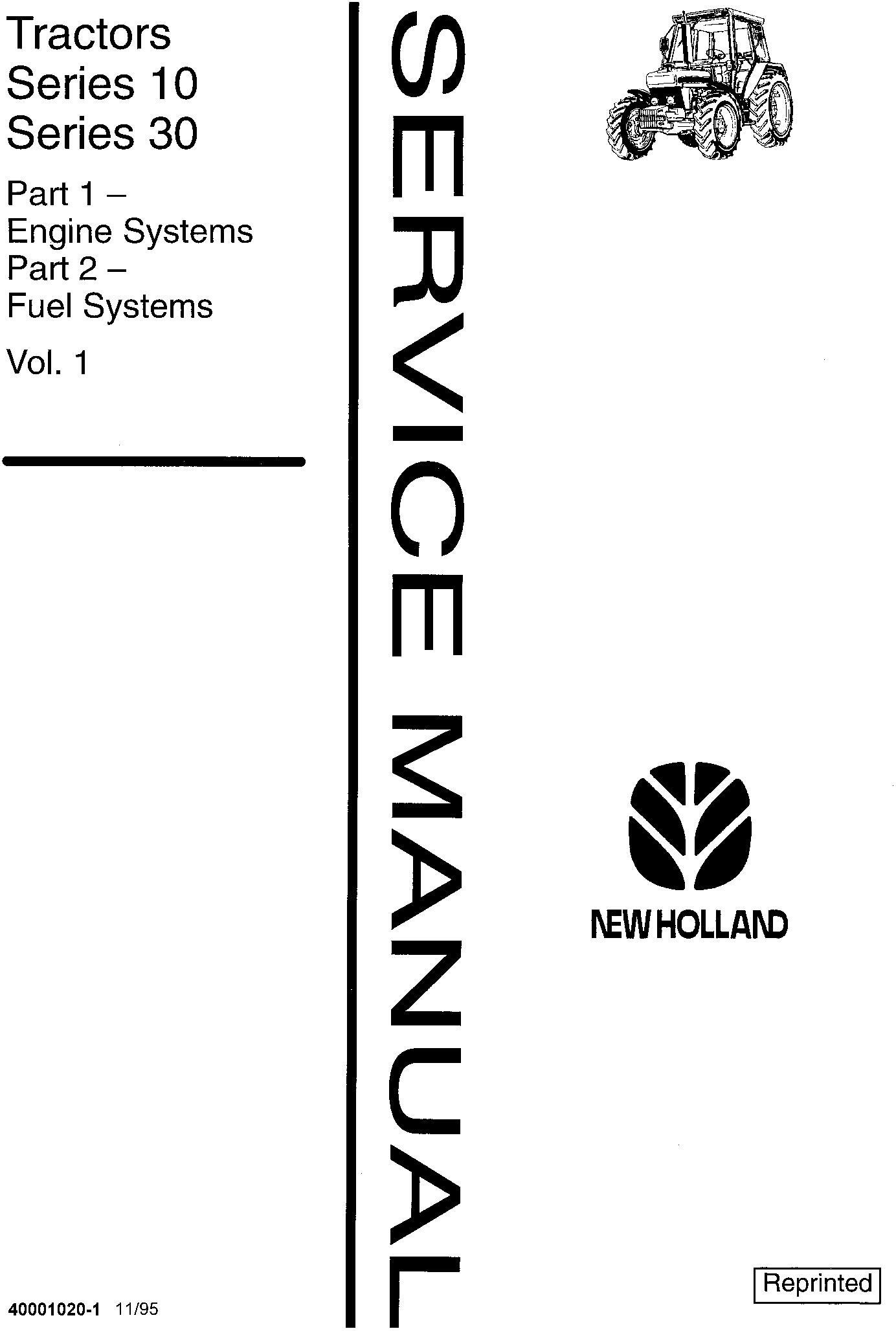 Ford , New Holland 2310-8210 (xx10 Series), 3230, 3430, 3930, 4630, 4830, 5030 Tractor Service Manual - 19372