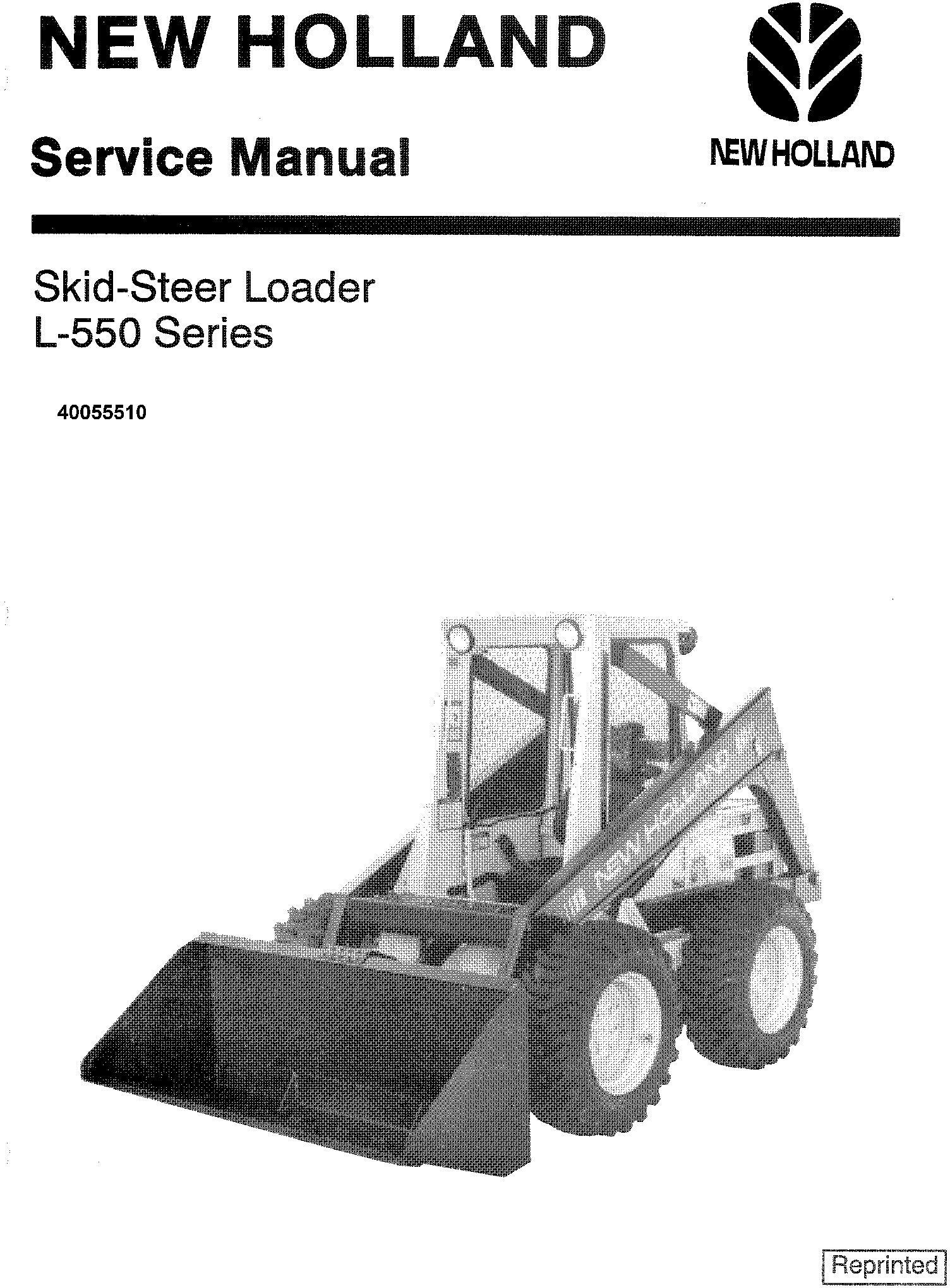 New Holland L553 Skid Steer Service Manual 