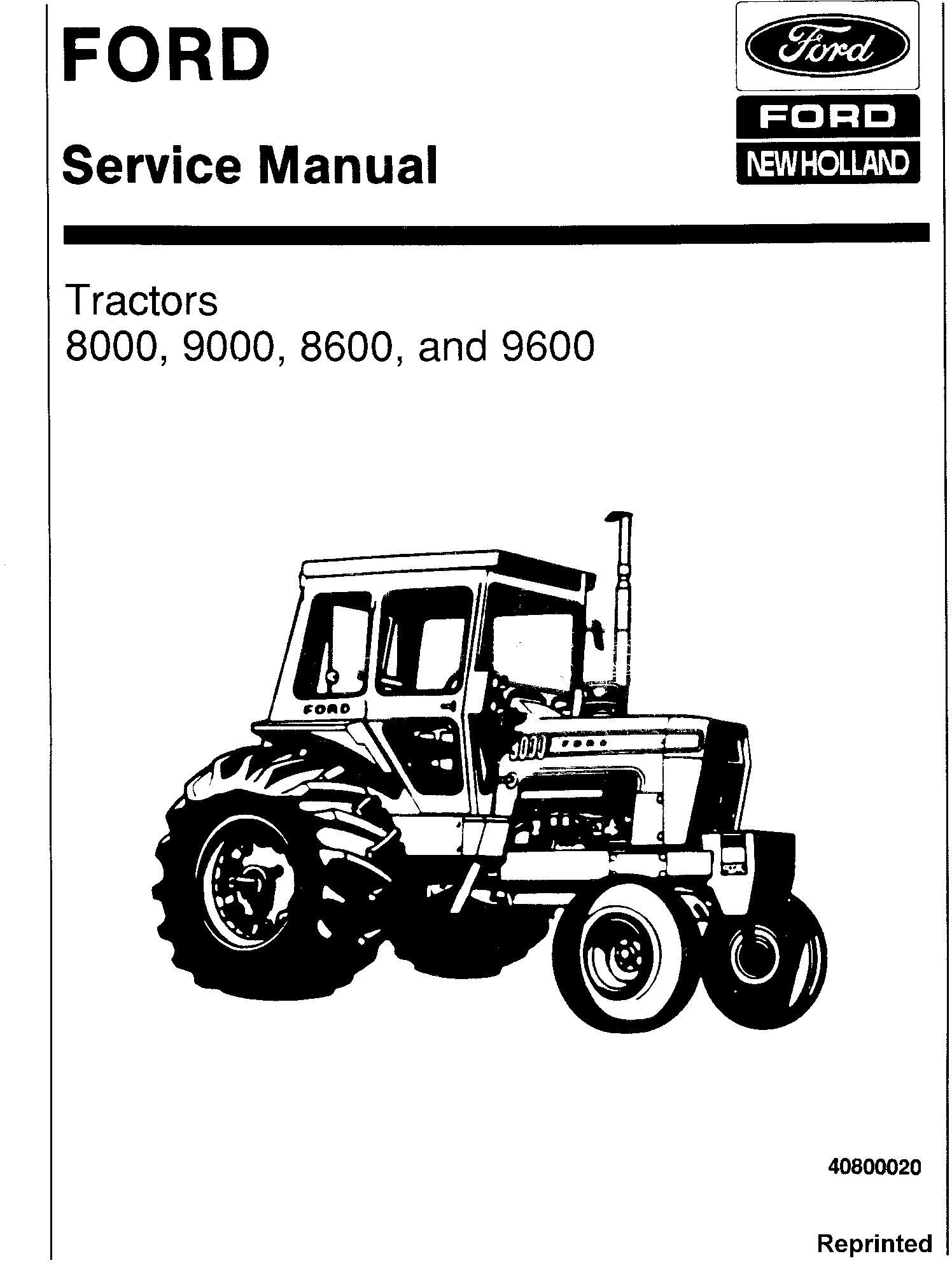 Ford 8000, 9000, 8600, 9600 Tractor Service Repair Manual (SE3095) / Deere  Technical Manuals  Ford 8000 Tractor Wiring Diagram    John Deere Technical Manuals Store