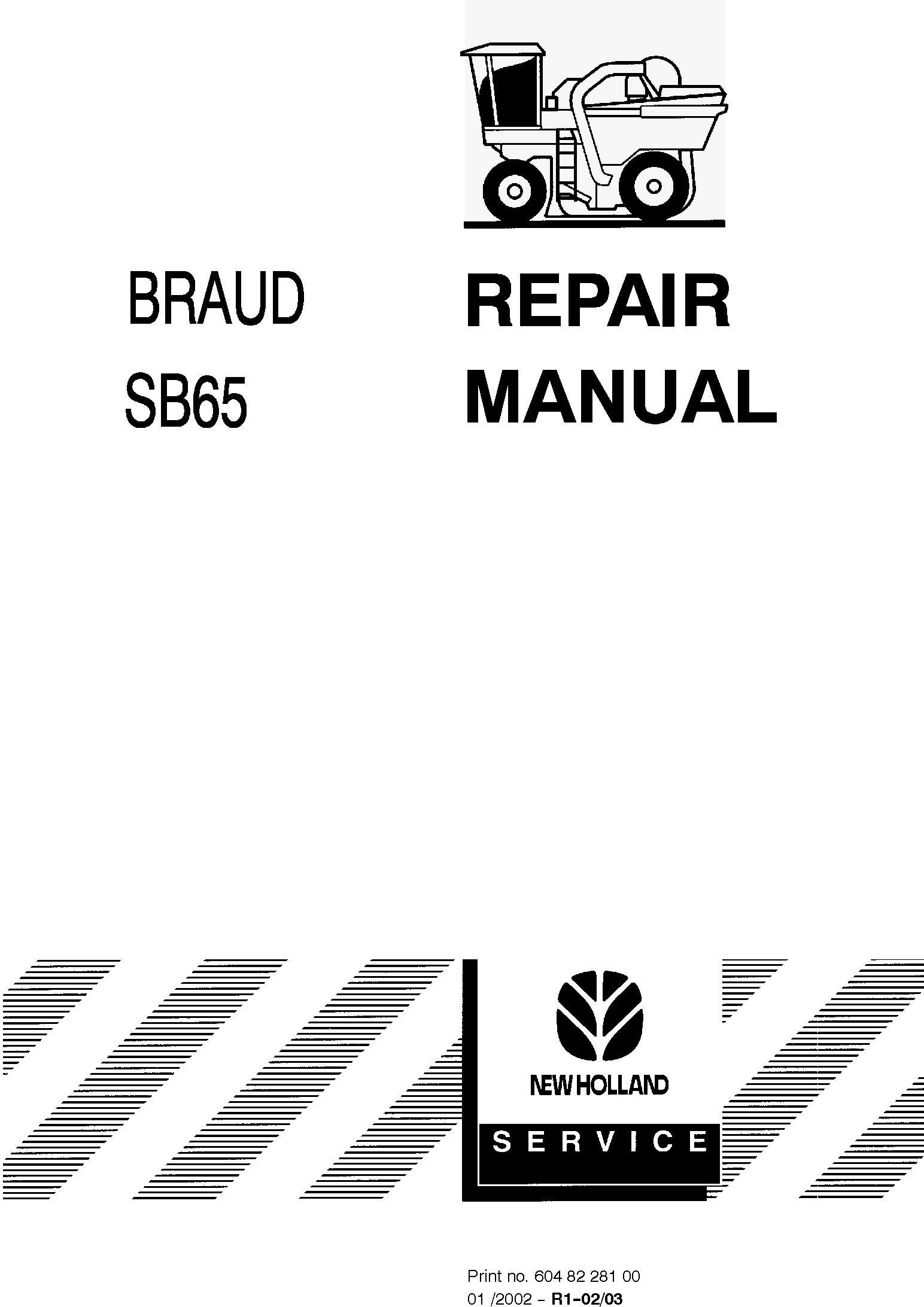 New Holland BRAUD SB65 Grape Harvester Service Manual - 20009