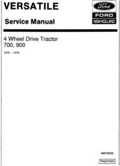 Ford Versatile 700, 900 4WD Tractor (1972-1975) Service Repair Manual (V20500)