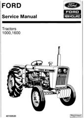 Ford 1000, 1600 Tractor Service Repair Manual (SE3414)