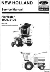 New Holland 1900, 2100 Harvester Service Service Manual