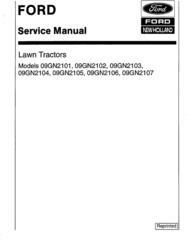 Ford LT11H 09GN2101 /2102 /2103 /2104 /2105 /2106 /2107 Lawn Tractor + Att Service Manual (Se4363-3)