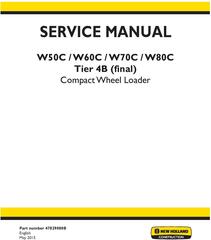 New Holland W50C, W60C, W70C, W80C Tier 4B (final) Compact Wheel Loader Complete Service Manual