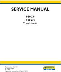 New Holland 980CF, 980CR Corn header Service Manual