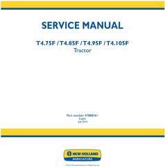 New Holland T4.75F, T4.85F, T4.95F, T4.105F Tractor Service Manual