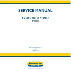 New Holland TD65F, TD75F, TD85F Tractor Service Manual