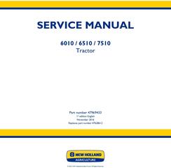 New Holland 6010, 6510, 7510 Tractor Service Manual