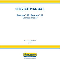 New Holland Boomer 20, Boomer 25 Compact Tractor Service Manual (Europe)