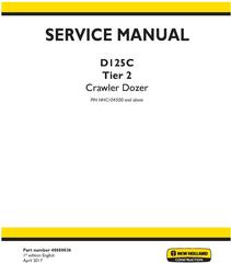 New Holland D125C Tier 2 Crawler Dozer Service Manual