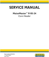 New Holland MaizeMaster 9105-24 Corn header Service Manual