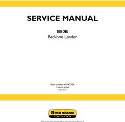 New Holland B80B Backhoe loader Service Manual