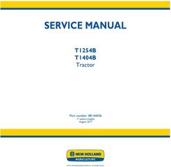 New Holland T1254B, T1404B Tractor Service Manual