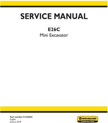 New Holland E26C Mini Excavator Service Manual (USA)
