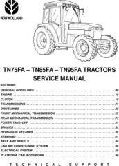 New Holland TN75FA, TN85FA, TN95FA Tractors Service Manual