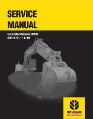 New Holland EC130 Crawler Excavator (SN. 11701-11749) Service Manual