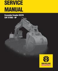 New Holland EC270 Excavator (SN: 727002 - Up) Service Manual