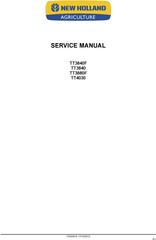 New Holland TT3840, TT3840F, TT3880F, TT4030 Tractors Service Manual