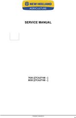 New Holland 7630, 8030 Tractor Service Manual