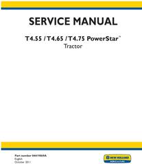 New Holland T4.55, T4.65, T4.75 PowerStar Tractor Service Manual
