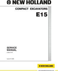 New Holland E15 Compact Excavator Service Manual