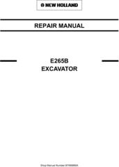 New Holland E265B Crawler Excavator Service Manual