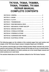 New Holland TK75VA, TK80A, TK80MA, TK90A, TK90MA, TK100A Crawler Tractor Service Manual