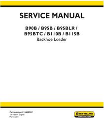 New Holland B90B, B95B, B95BLR, B95BTC, B110B, B115B Backhoe Loader Tier 3 Service Manual